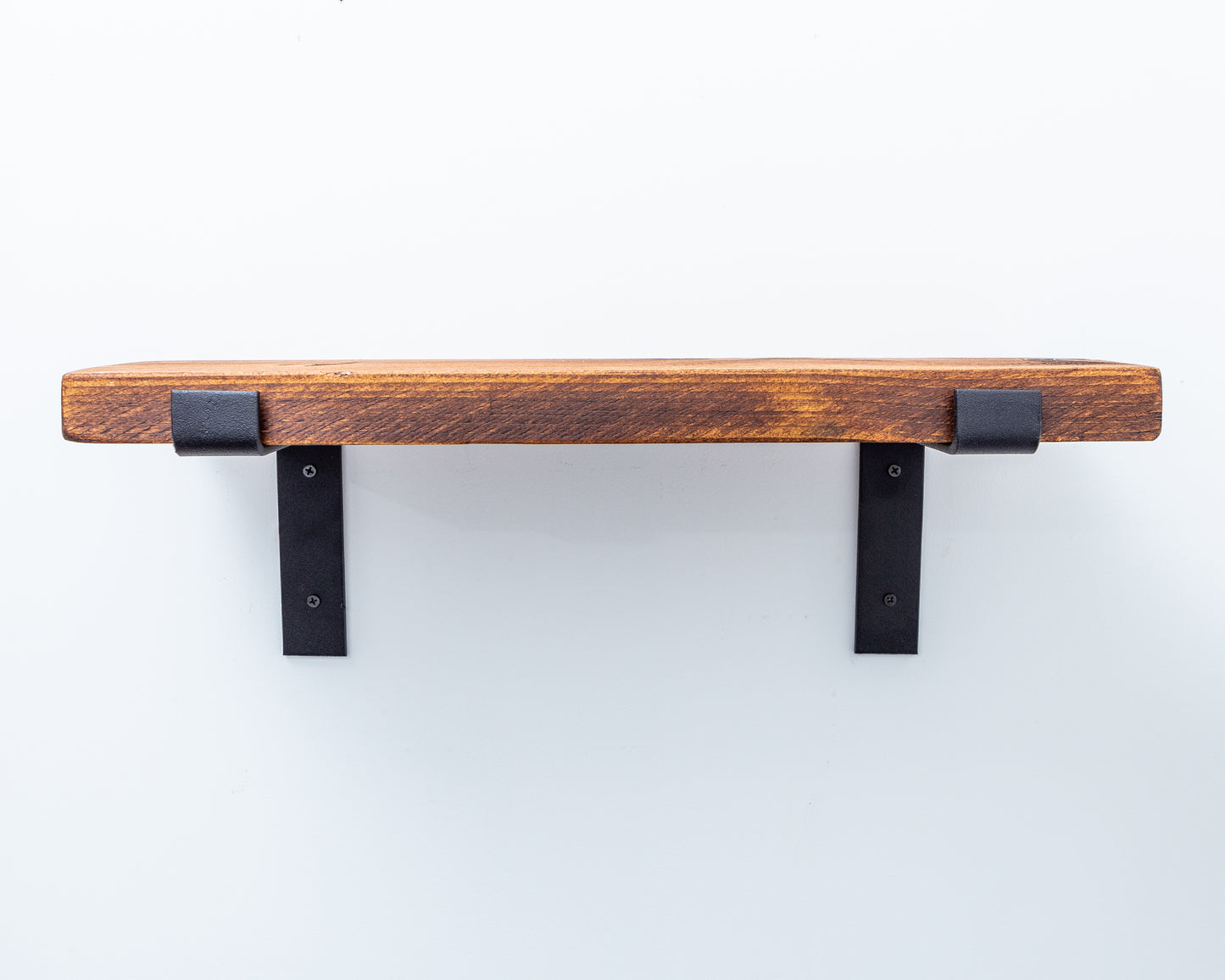 RUSTIC SHELF WITH METAL LOWER BRACKET