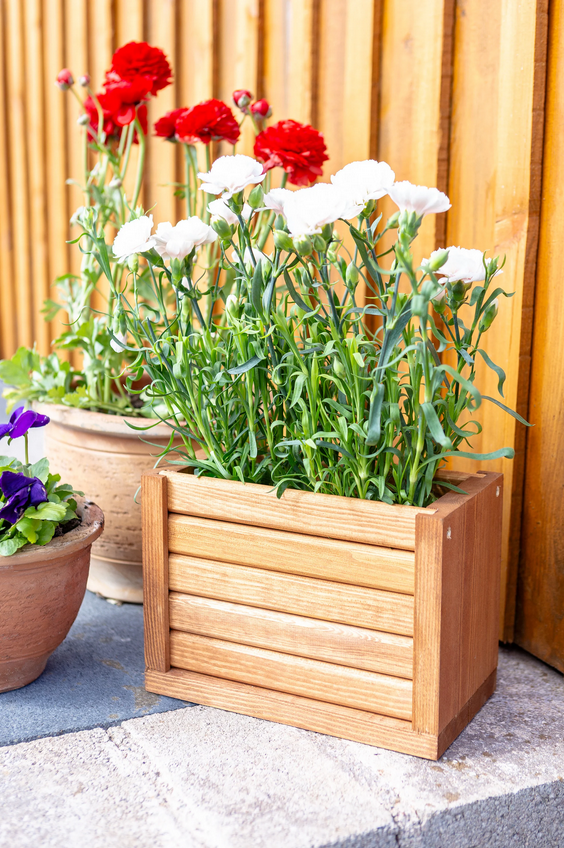 WOODEN OUTDOOR PLANTER