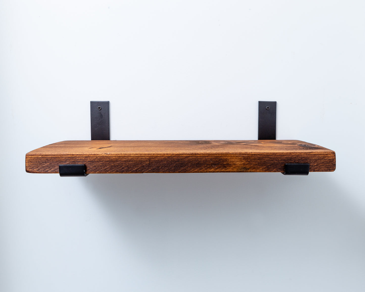 RUSTIC SHELF WITH METAL UPPER BRACKET