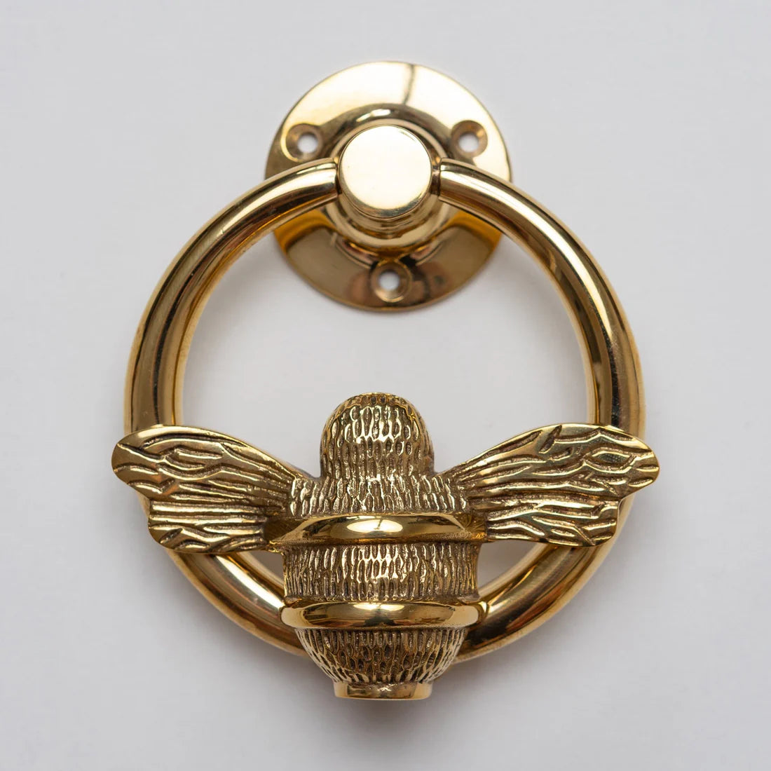 BUMBLE BEE RING DOOK KNOCKER BRASS FINISH