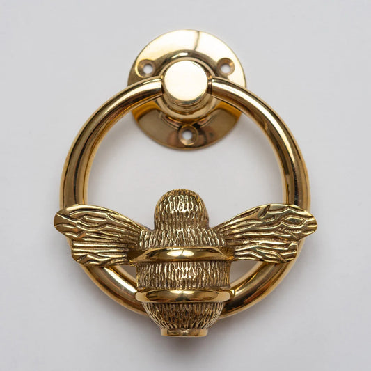 BUMBLE BEE RING DOOK KNOCKER BRASS FINISH